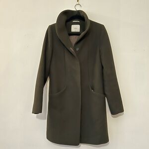 Wilfred Olive Green Cocoon Wool Coat. Size M.